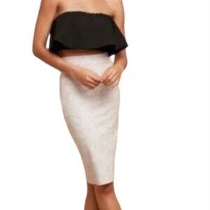 Wilfred Aritzia Liz Wool Blend Pencil Skirt Heather Gray